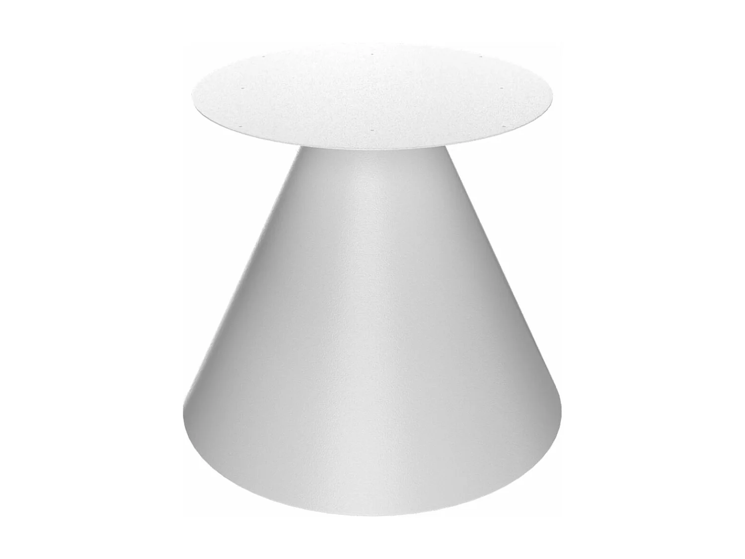 Artù White - Mesa de jantar redonda ⌀ 120 cm de madeira laminada com base de cone de metal-Castanho
