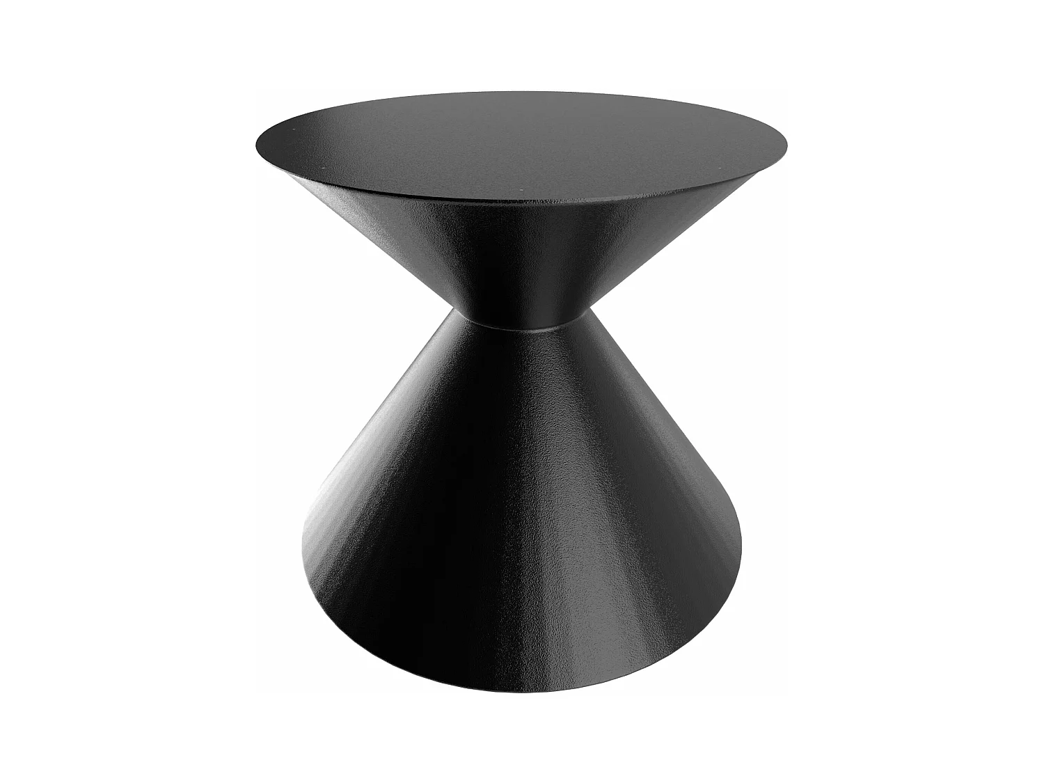 Graal - Base de table de salle à manger ronde double cône H70 cm en métal noir
