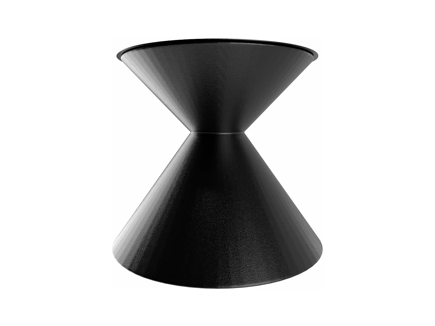Graal - Base de table de salle à manger ronde double cône H70 cm en métal noir