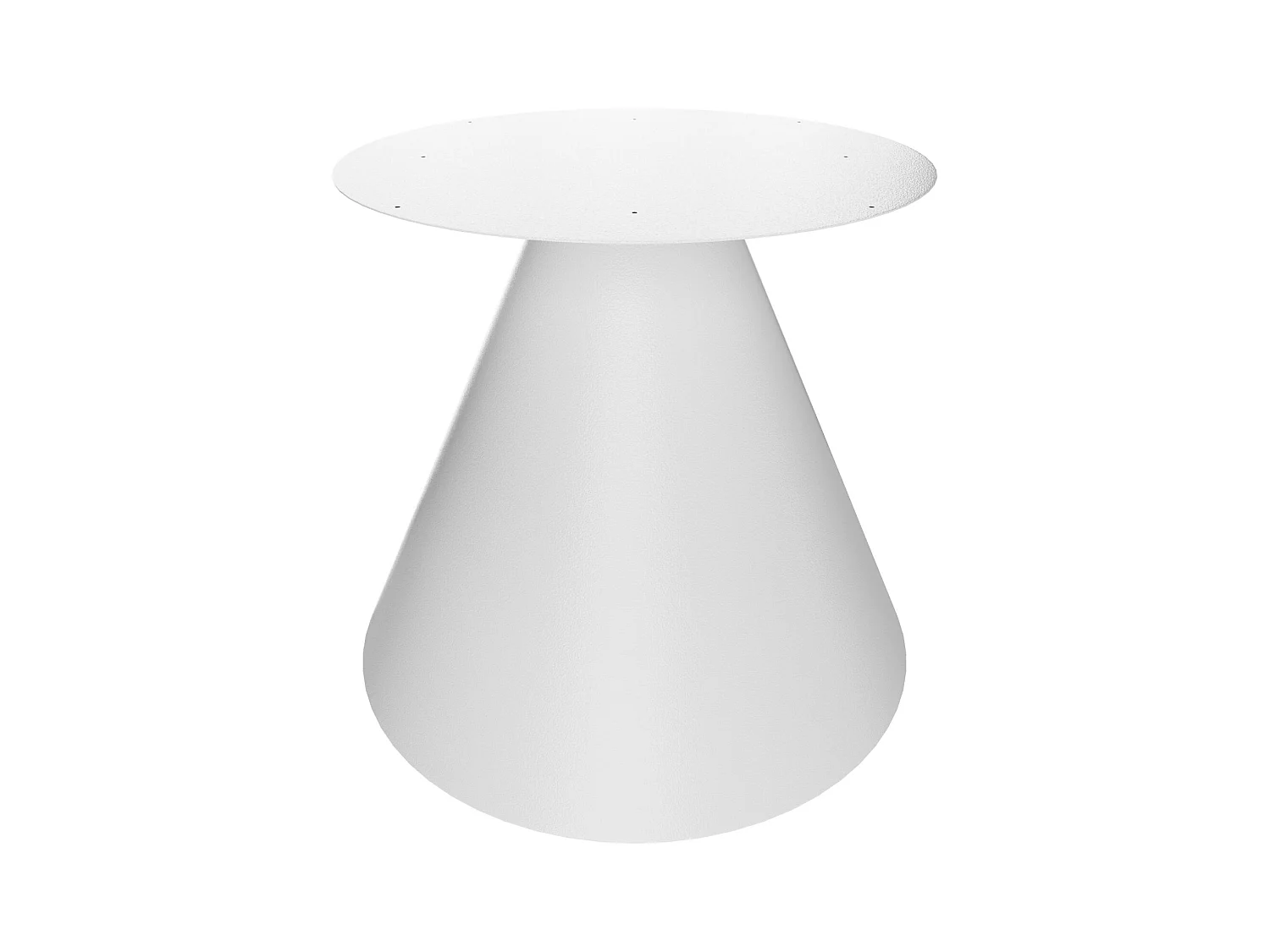 Artù - Base conique pour table de salle à manger ronde, métal-Blanc