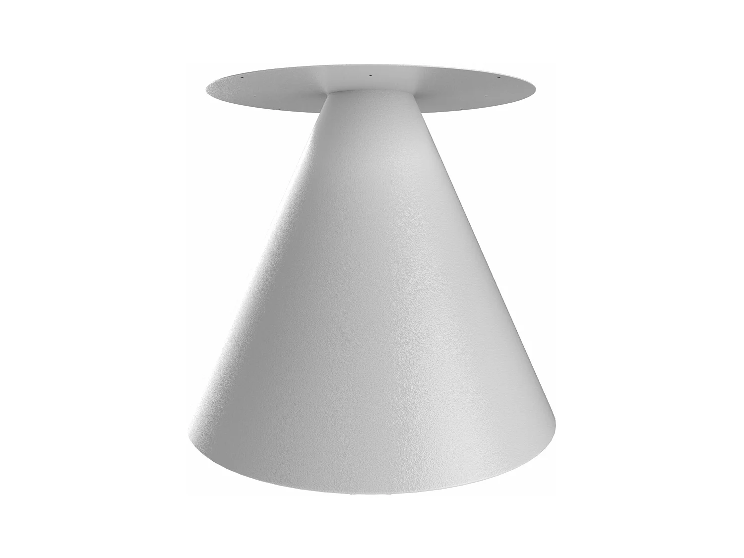 Artù - Base conique pour table de salle à manger ronde, métal-Blanc