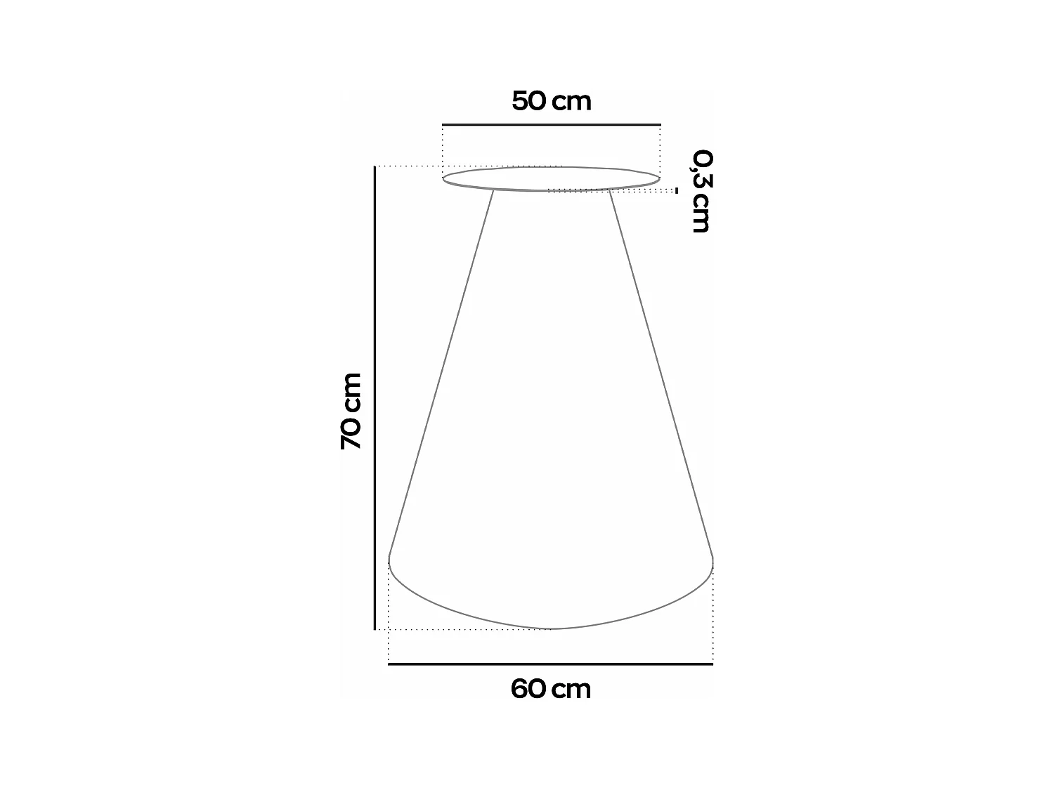 Artù - Base conique pour table de salle à manger ronde, métal-Blanc