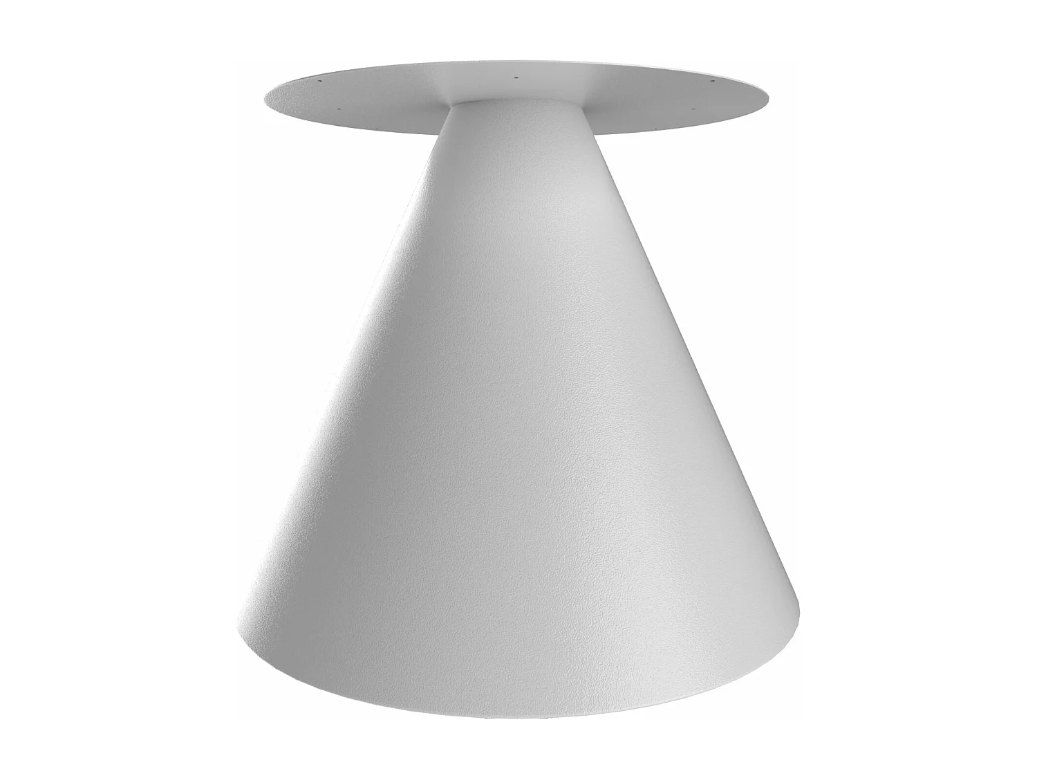 Artù - Base em forma de cone para mesa de jantar redonda, metal-Branco