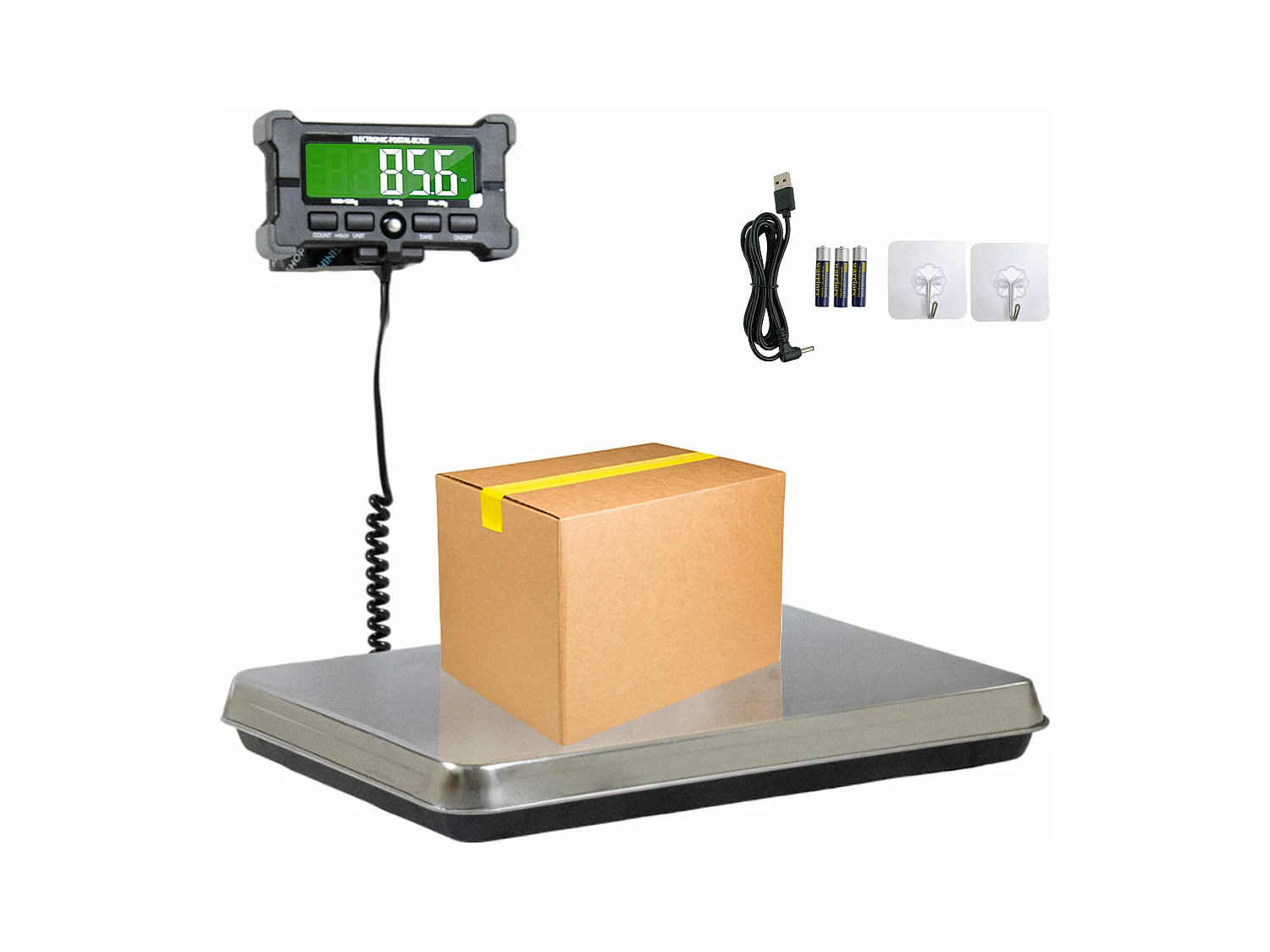 Denagram - Balance industrielle pour colis 120Kg avec écran LCD alimenté par batterie et USB