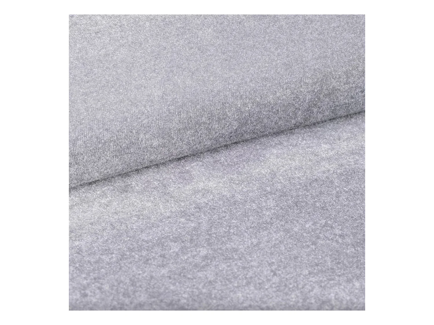 Lit rembourré Lux argenté 140x200 cm, coffre, tête de lit, sommier, pieds dorés, tissu Amon