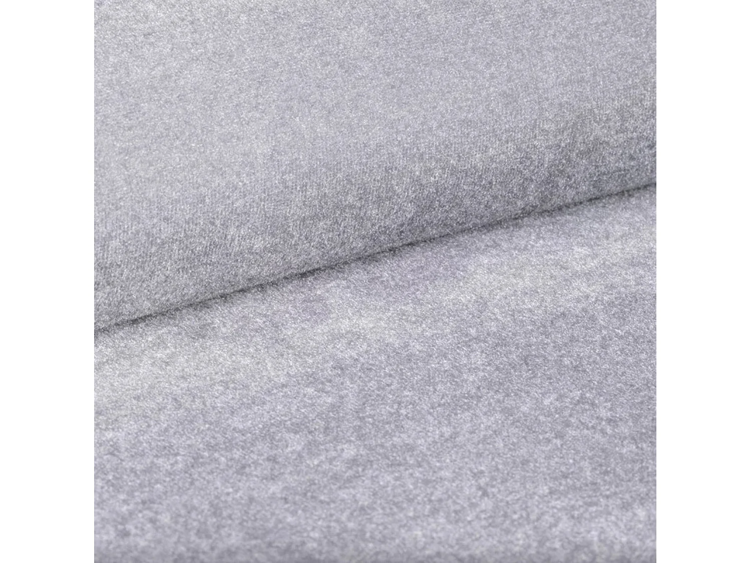 Lit rembourré Lux argenté 140x200 cm, coffre, tête de lit, sommier, pieds dorés, tissu Amon