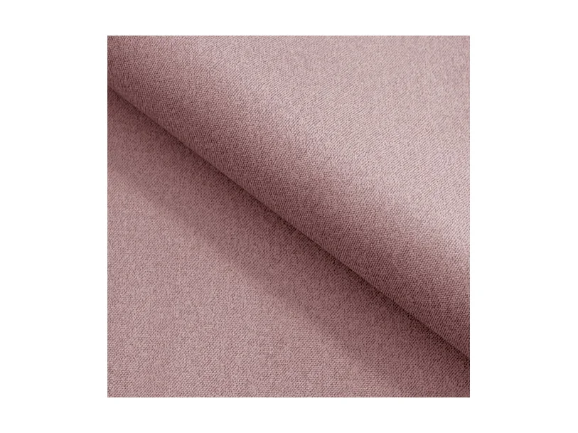 Canapé d'angle lit, têtières réglables, méridienne gauche, 278×197×76/98 cm, tissu rose poudré