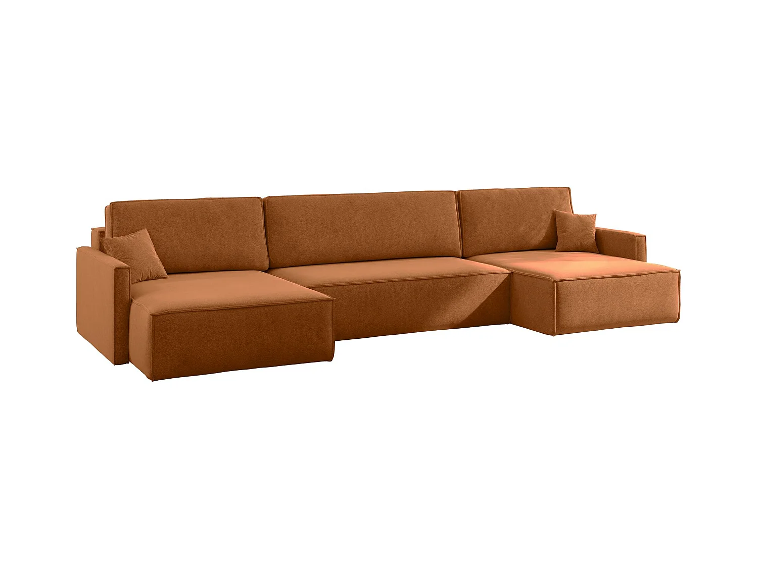 Ecksofa Carlos U-Form Mit Schlaffunktion Und Bettkasten Stoff Salvador Braun
