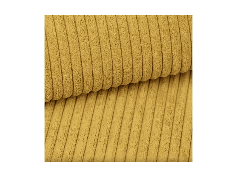 Ecksofa Designer MODENA STUDIO stoff Dicker cord Poso Gelb Rechts