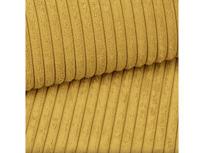 Canapé d'angle Designer MODENA STUDIO tissu Cordon épais Poso Jaune Droit