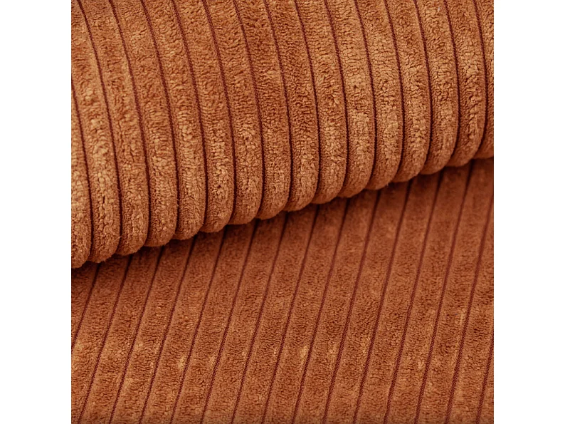 Canapé d'angle Designer MODENA STUDIO tissu Cordon épais Poso Brick Gauche