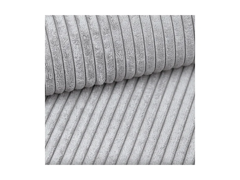 Ecksofa Designer MODENA STUDIO stoff Dicker cord Poso Hellgrau Links