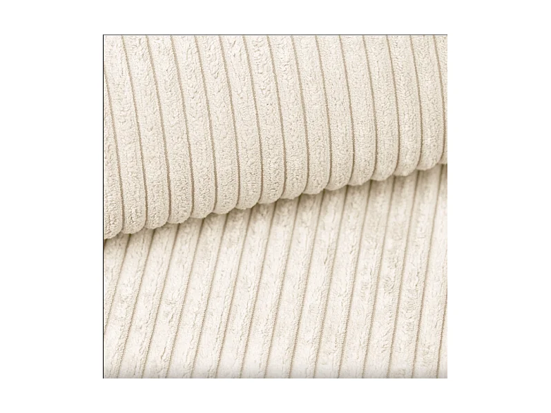 Ecksofa Designer MODENA STUDIO stoff Dicker cord Poso Ecru Links