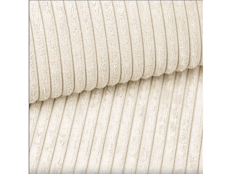 Ecksofa Designer MODENA STUDIO stoff Dicker cord Poso Ecru Links