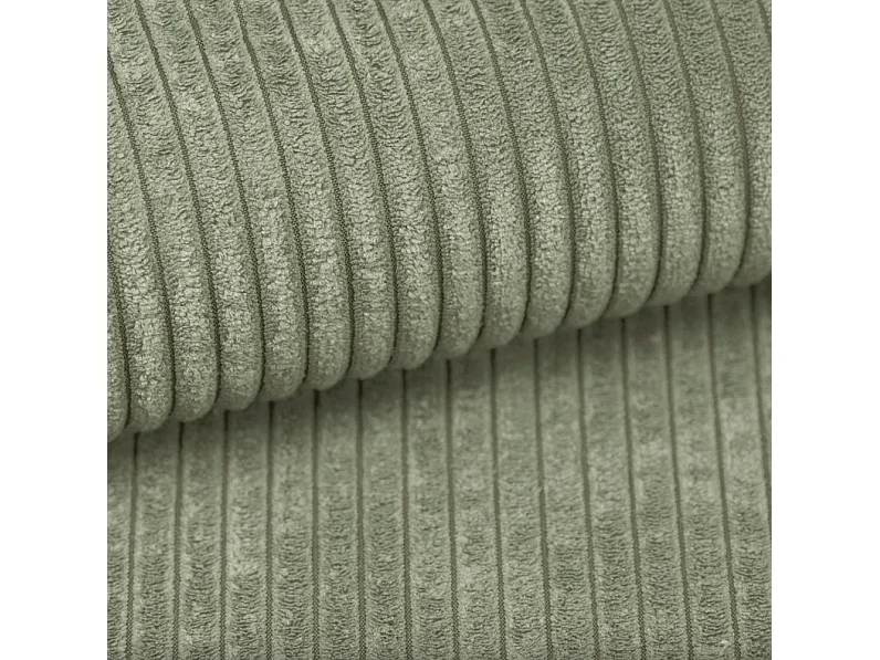 Canapé d'angle Designer MODENA STUDIO tissu Cordon épais Poso Vert Clair Droit