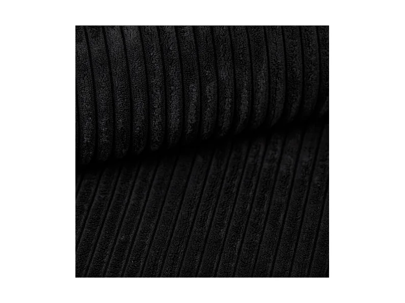 Ecksofa Designer MODENA STUDIO stoff Dicker cord Poso Schwarz Rechts