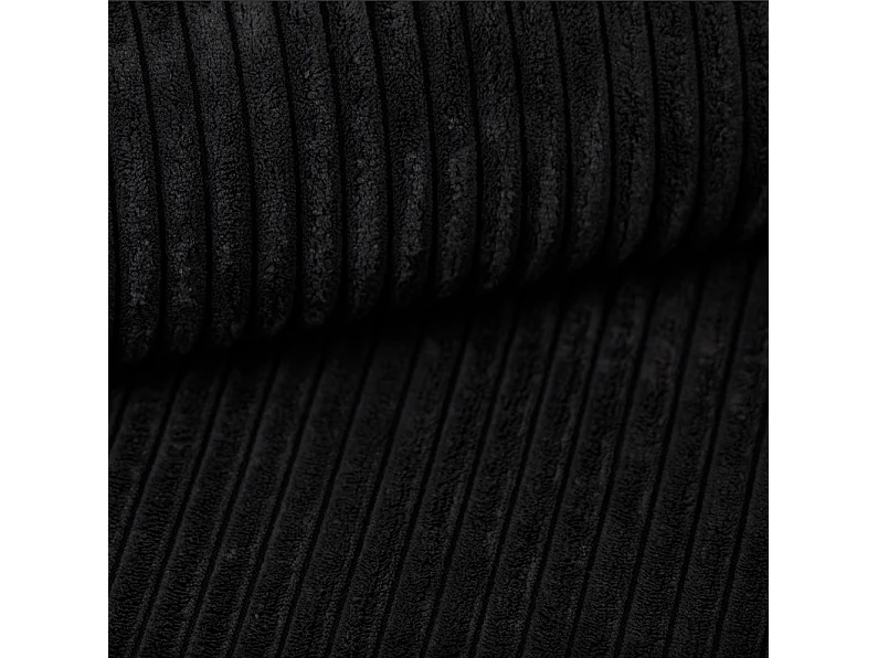 Ecksofa Designer MODENA STUDIO stoff Dicker cord Poso Schwarz Rechts