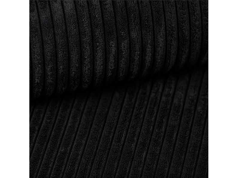 Ecksofa Designer MODENA STUDIO stoff Dicker cord Poso Schwarz Rechts