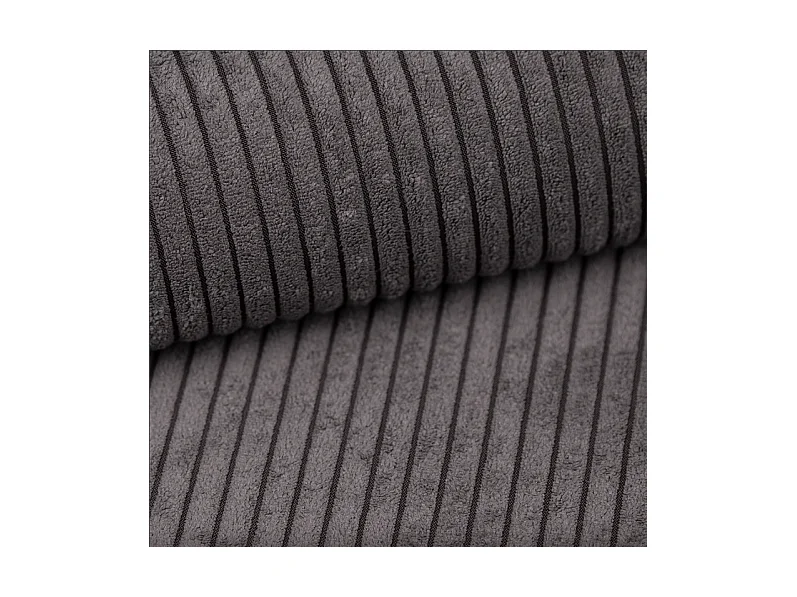 Canapé d'angle Designer MODENA STUDIO tissu Cordon épais Poso Gris Foncé Droit