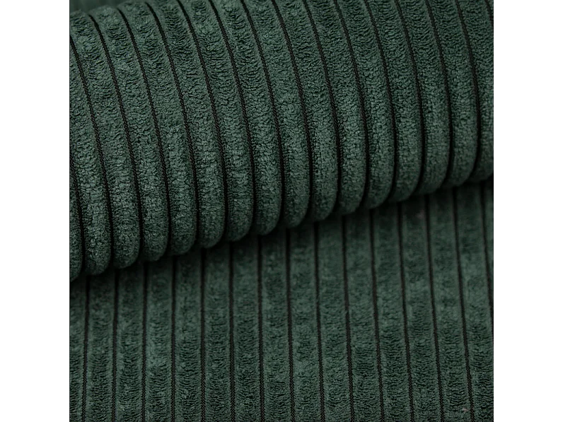 Canapé d'angle Designer MODENA STUDIO tissu Cordon épais Poso Vert Foncé Gauche