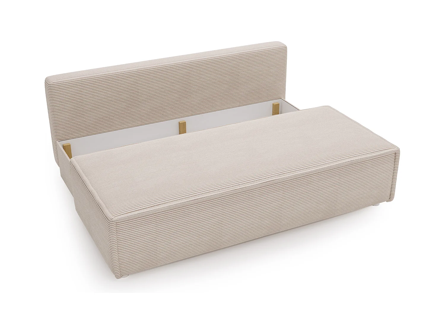 Canapé convertible DUO Poso en tissu - plusieurs coloris Beige
