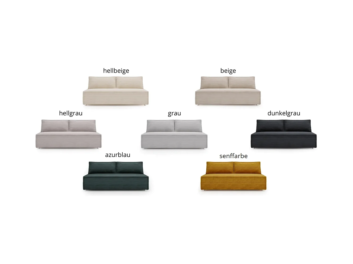 Canapé convertible DUO Poso en tissu - plusieurs coloris Beige