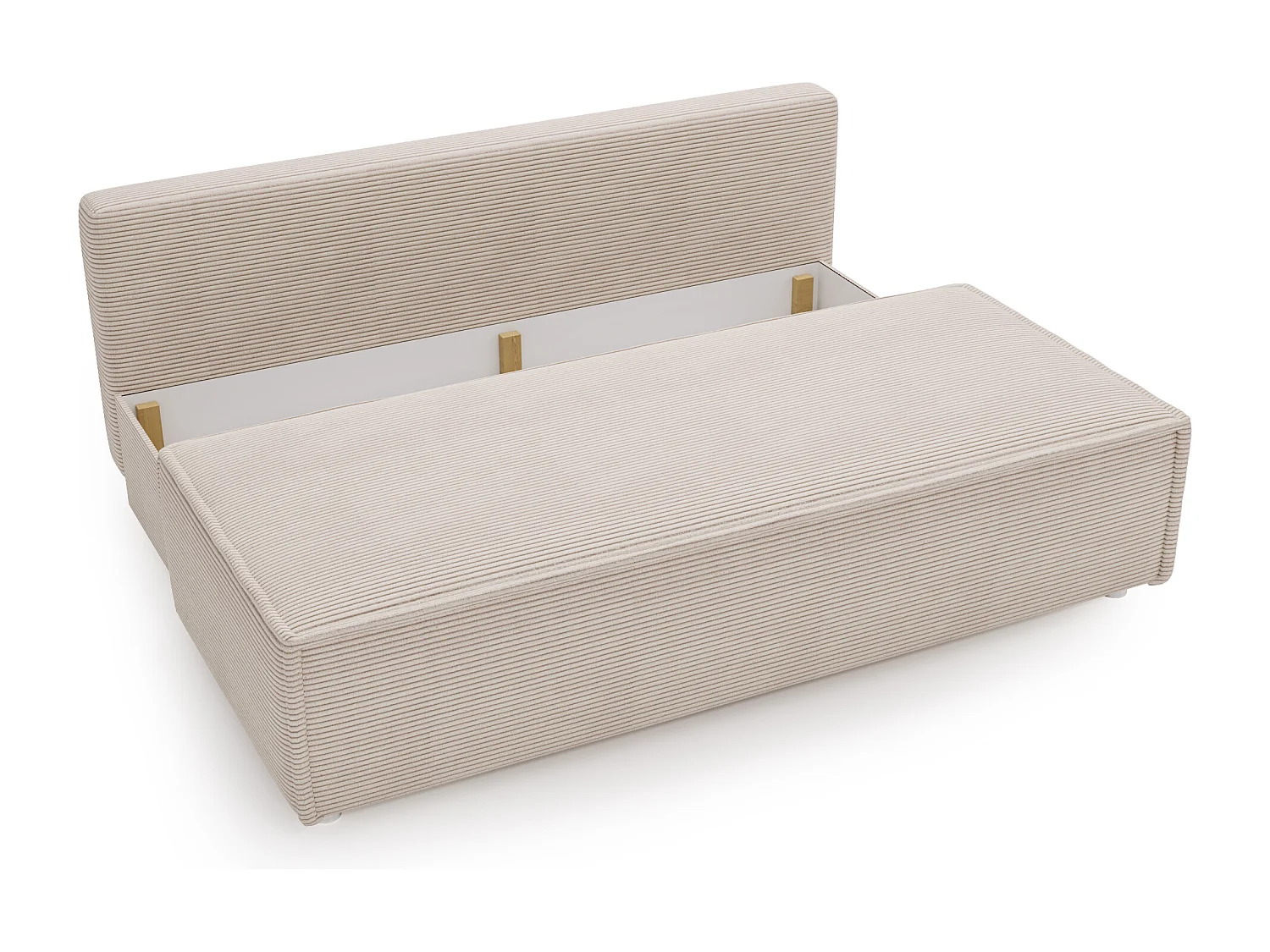 Canapé convertible DUO Poso en tissu - plusieurs coloris Beige