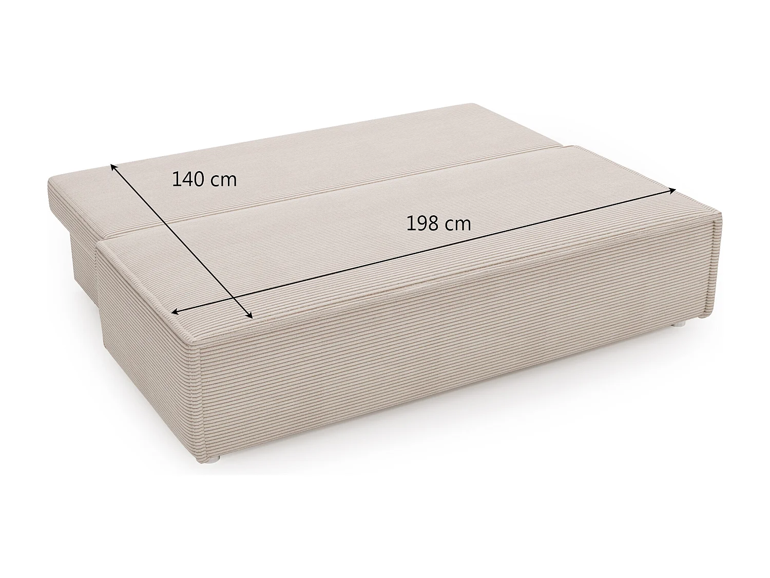 Canapé convertible DUO Poso en tissu - plusieurs coloris Beige