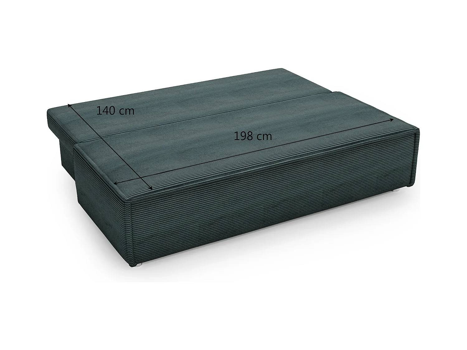 Canapé convertible DUO Poso en tissu - plusieurs coloris Bleu azur