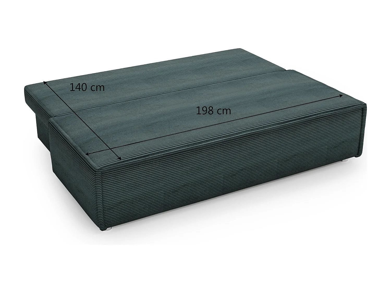 Canapé convertible DUO Poso en tissu - plusieurs coloris Bleu azur