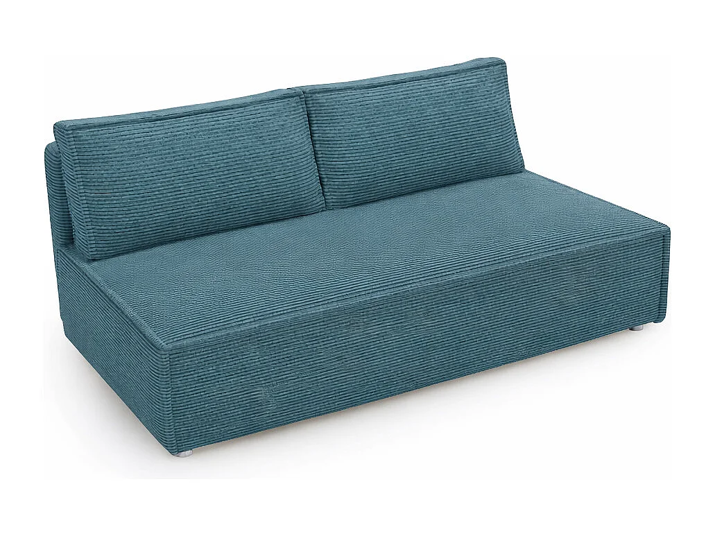 Canapé convertible DUO Poso en tissu - plusieurs coloris Bleu azur