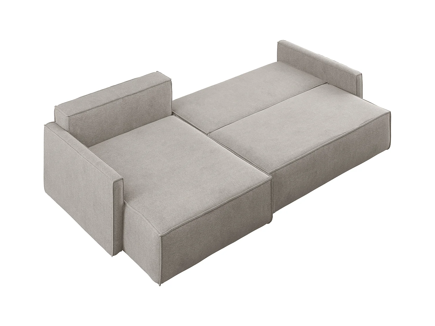 Schlafsofa Carlos L-Form, Ecksofa Mit Bettkasten Und Schlaffunktion Stoff Salvador Links Beige