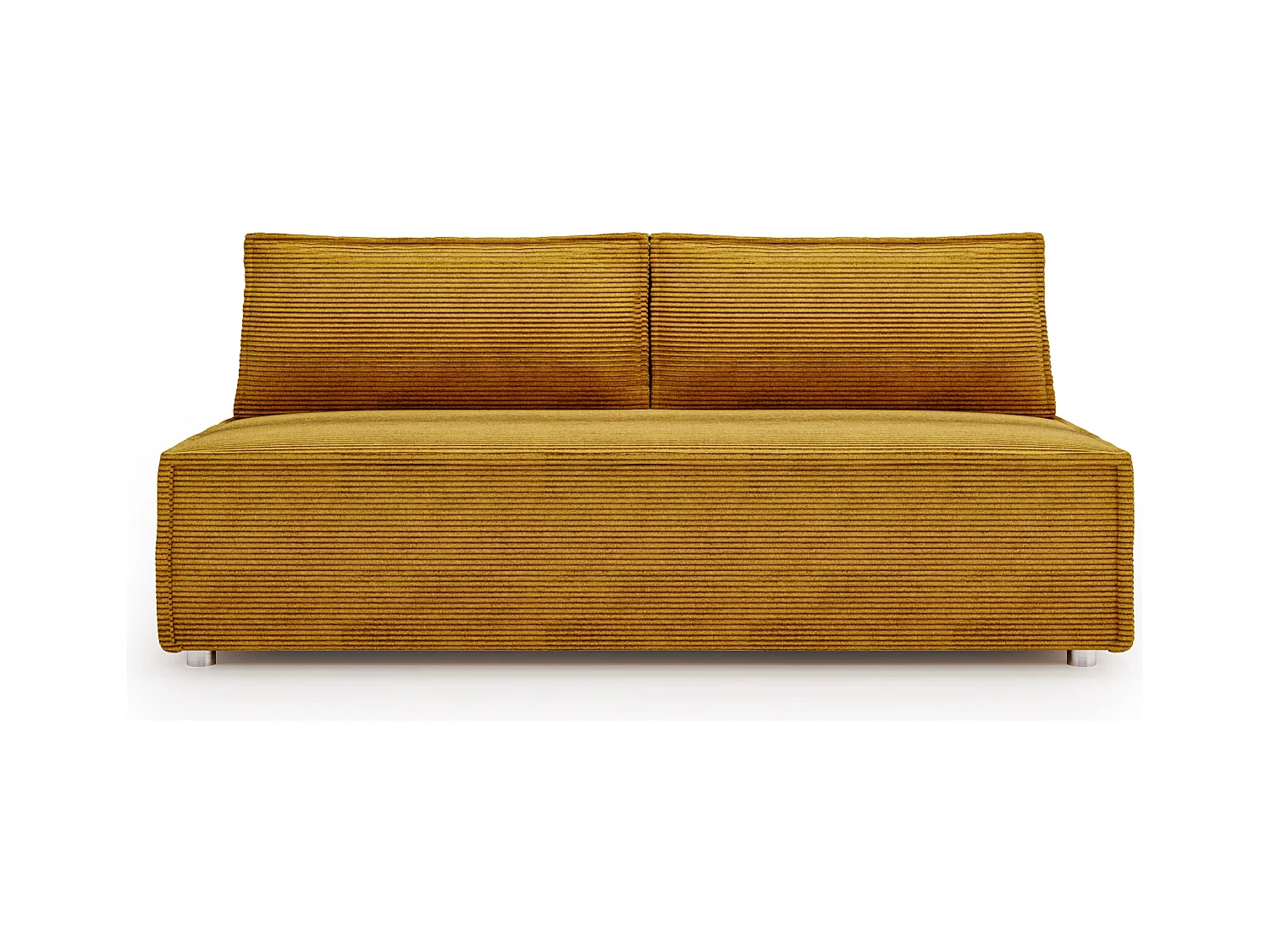 Canapé convertible DUO Poso en tissu - plusieurs coloris couleur moutarde