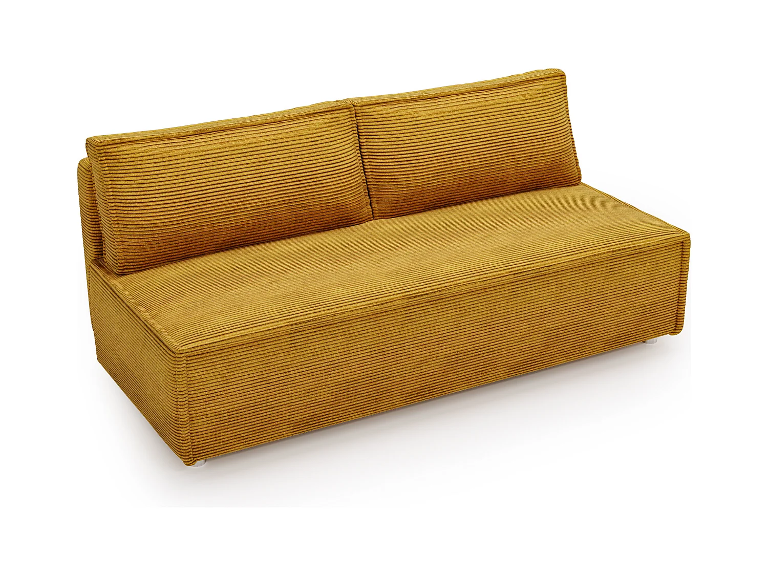 Canapé convertible DUO Poso en tissu - plusieurs coloris couleur moutarde