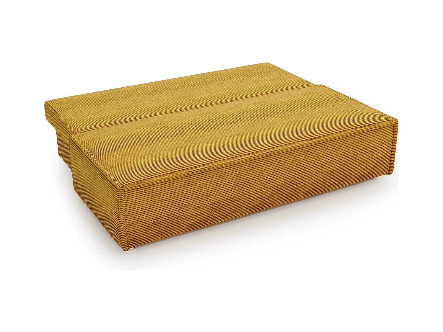 Canapé convertible DUO Poso en tissu - plusieurs coloris couleur moutarde