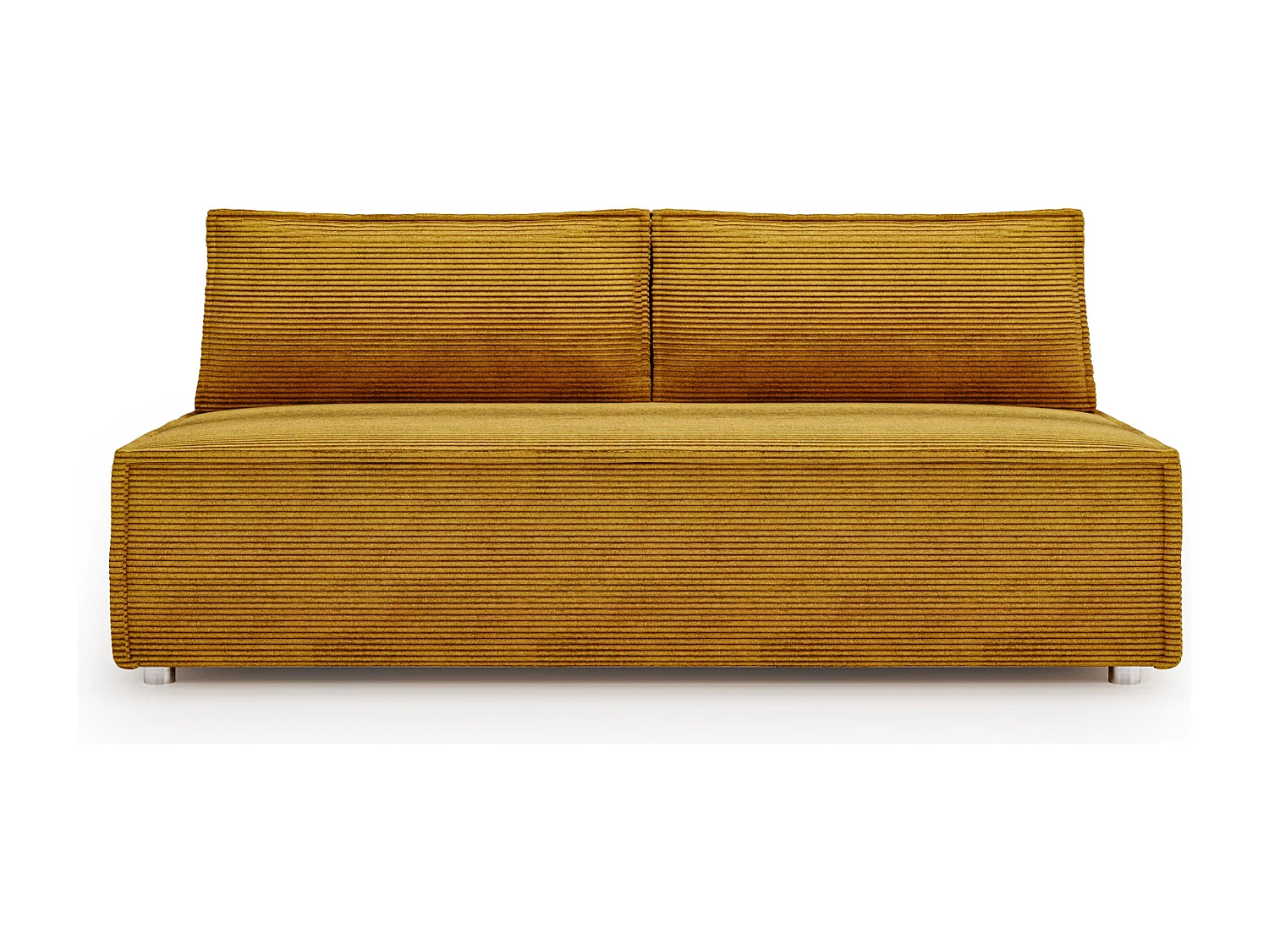 Canapé convertible DUO Poso en tissu - plusieurs coloris couleur moutarde