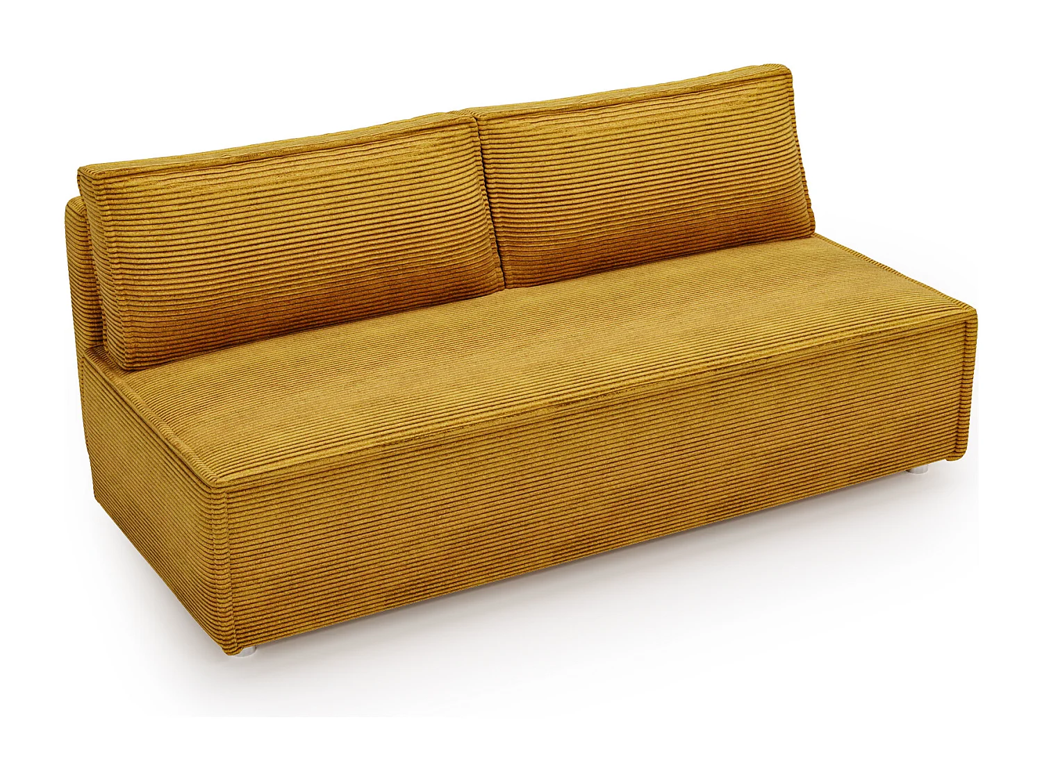 Canapé convertible DUO Poso en tissu - plusieurs coloris couleur moutarde
