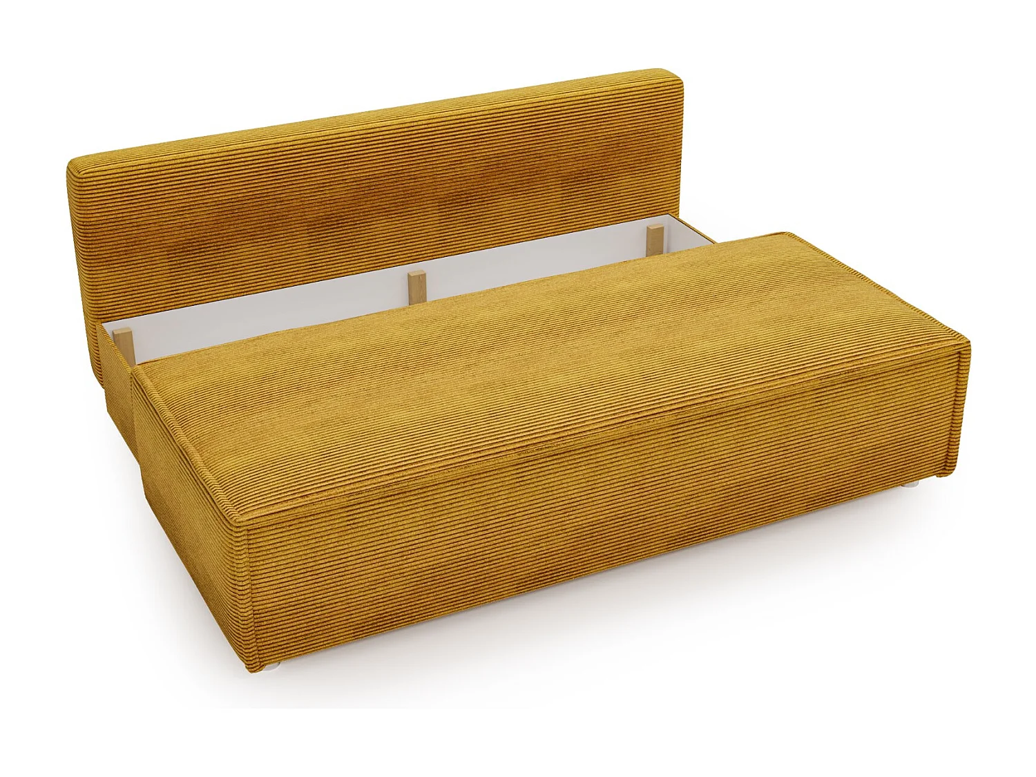 Canapé convertible DUO Poso en tissu - plusieurs coloris couleur moutarde