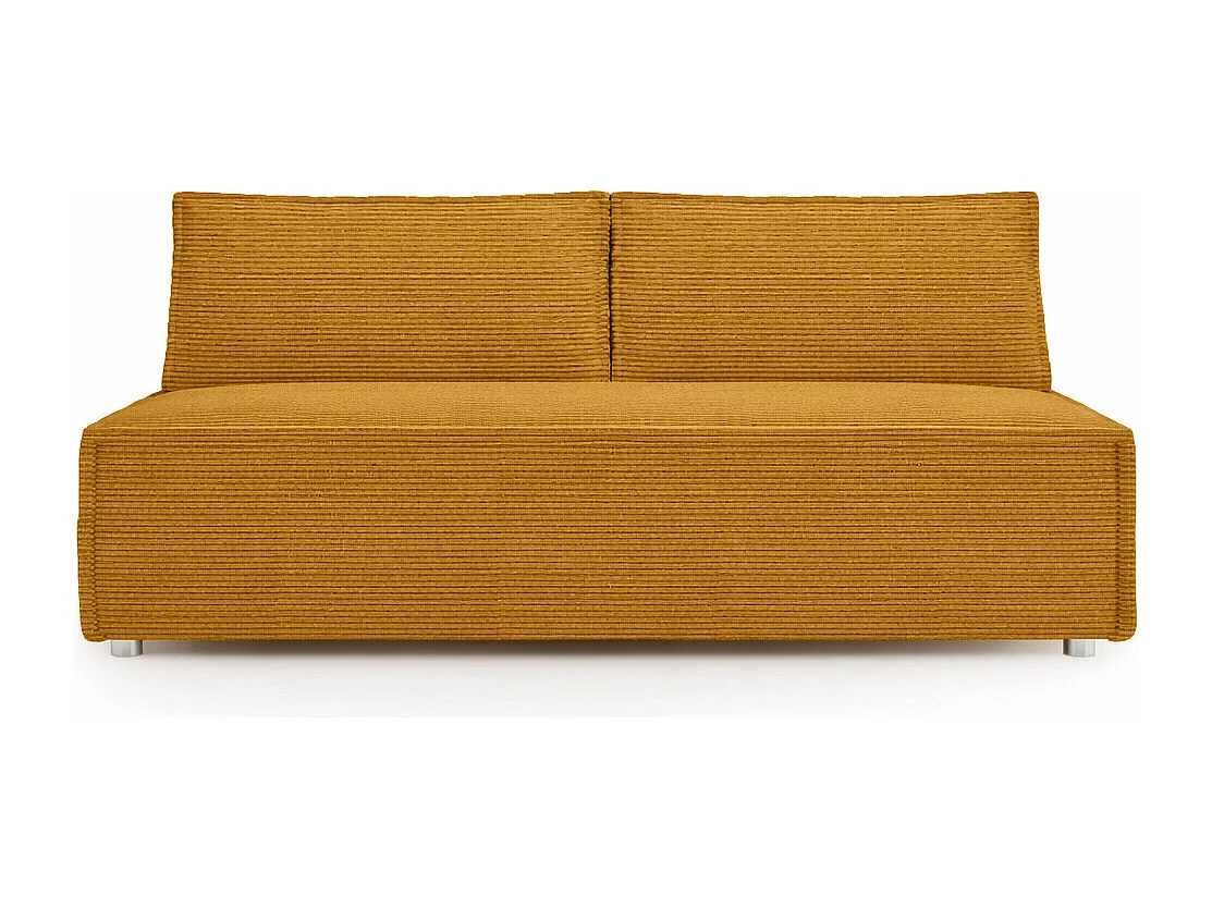 Canapé convertible DUO Poso en tissu - plusieurs coloris moutarde