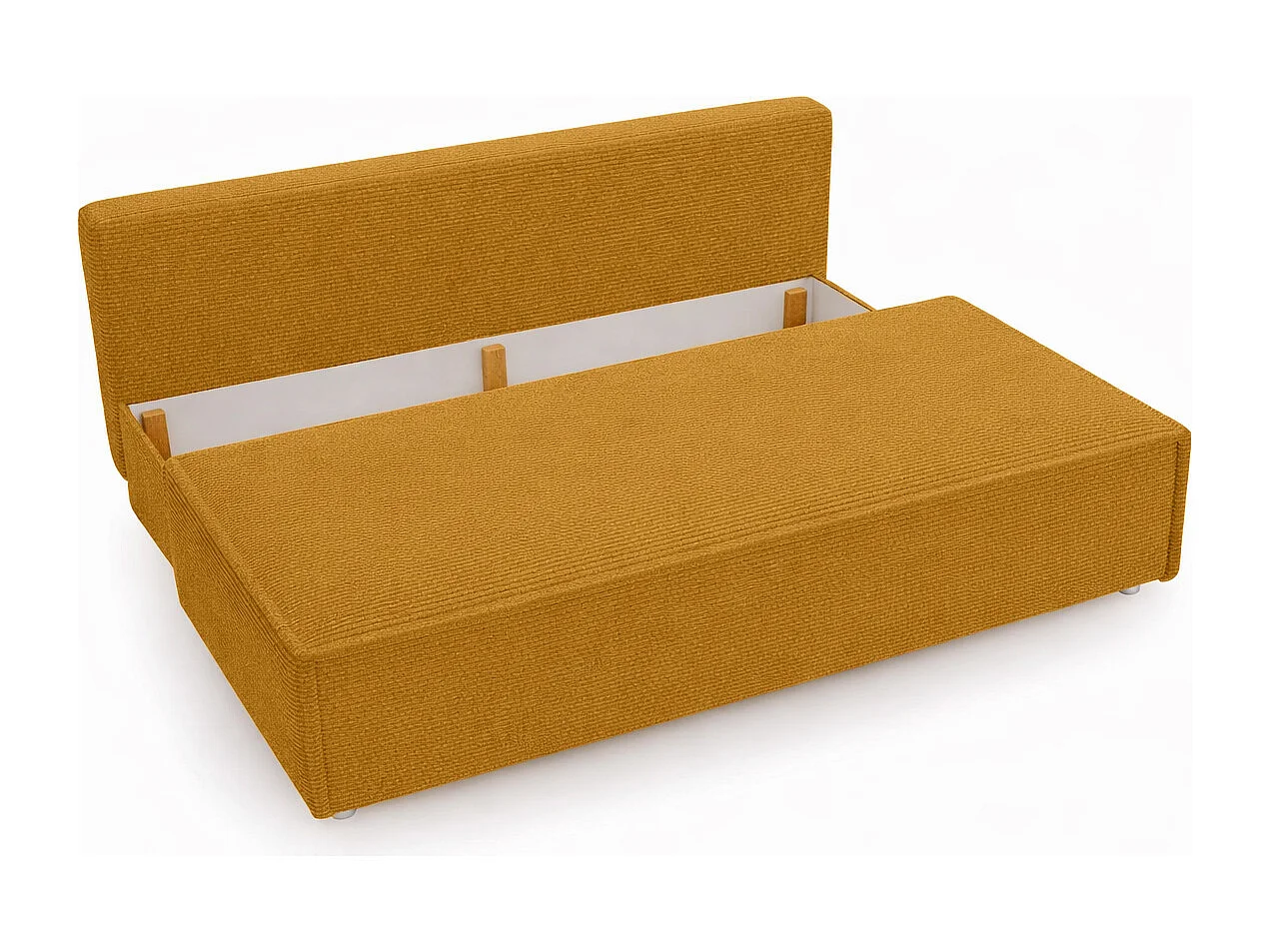 Canapé convertible DUO Poso en tissu - plusieurs coloris moutarde