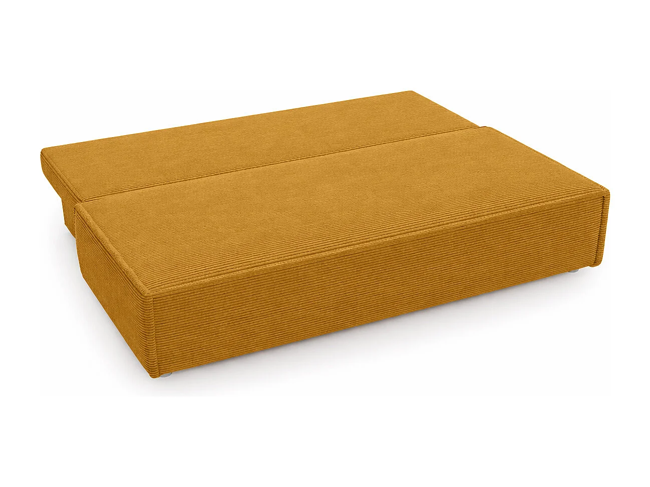 Canapé convertible DUO Poso en tissu - plusieurs coloris moutarde