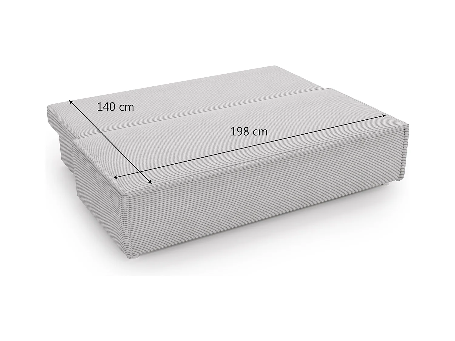 Canapé convertible DUO Poso en tissu - plusieurs coloris gris