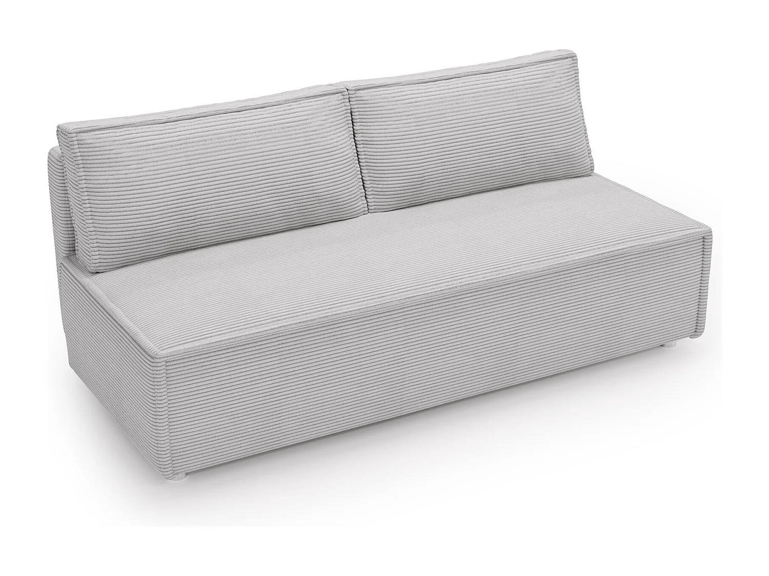 Bank met slaapfunctie en bedkast, slaapbank DUO Poso stof - vele kleuren grijs