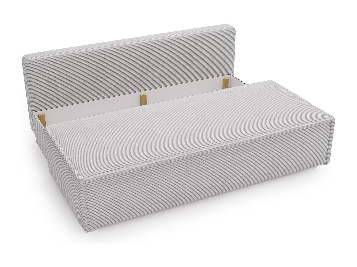 Bank met slaapfunctie en bedkast, slaapbank DUO Poso stof - vele kleuren grijs