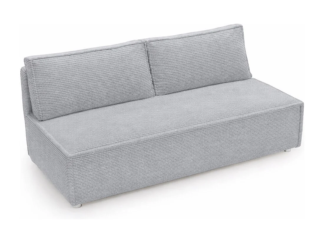 Canapé convertible DUO Poso en tissu - plusieurs coloris argent