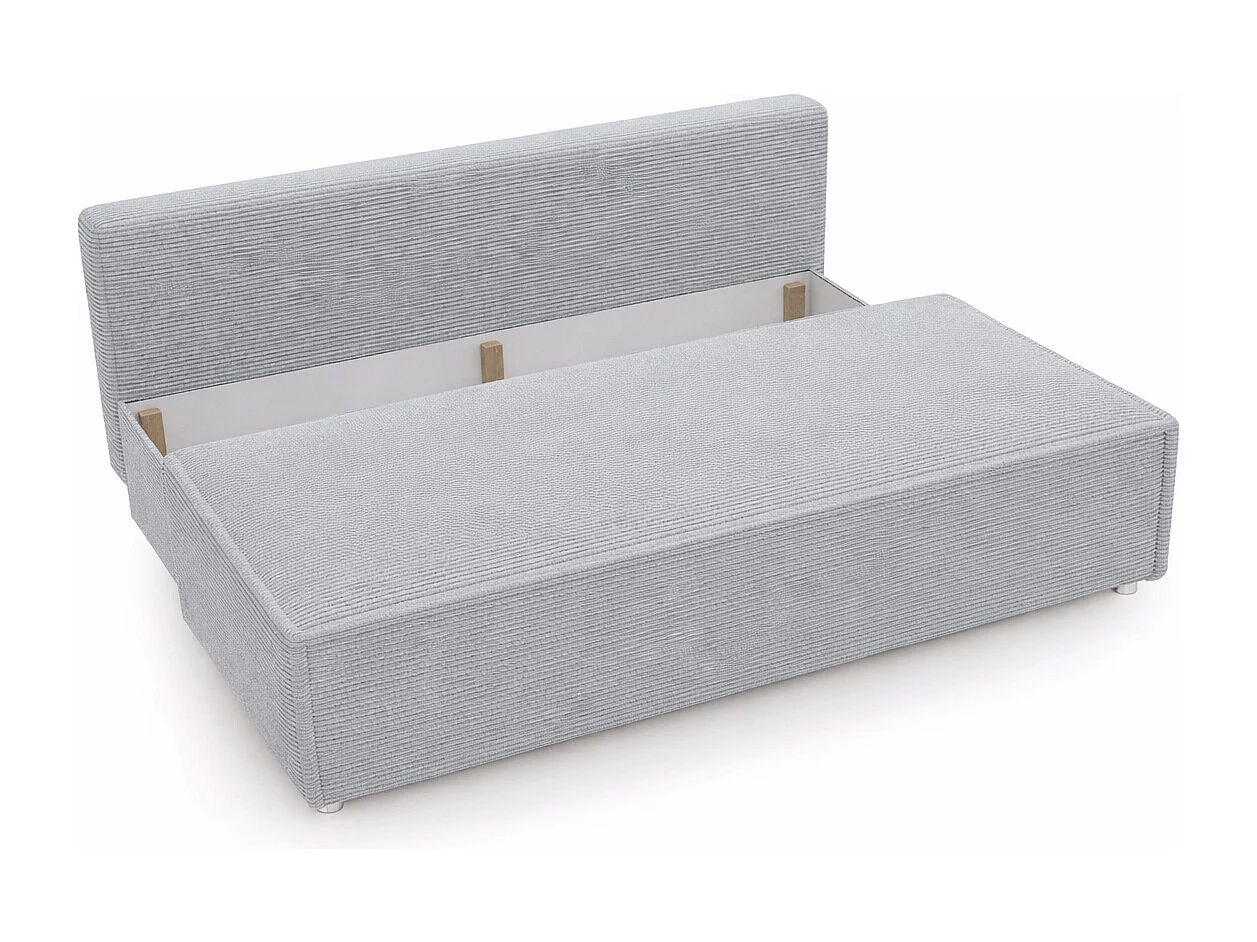 Canapé convertible DUO Poso en tissu - plusieurs coloris argent