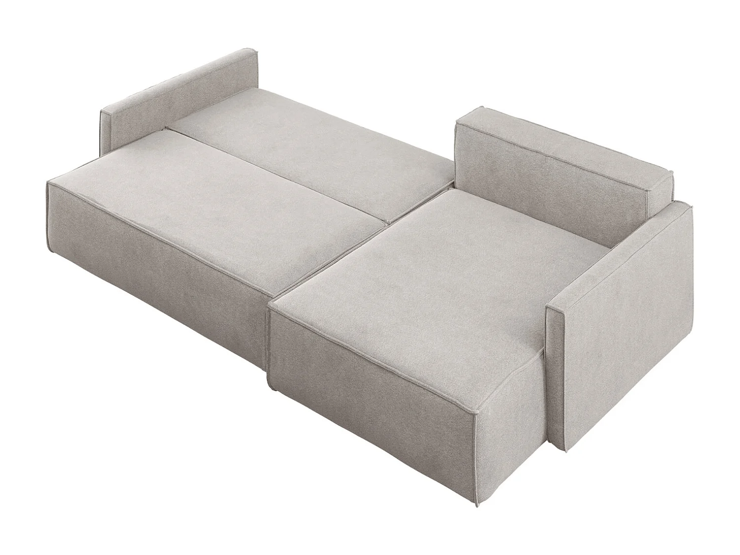 Schlafsofa Carlos L-Form, Ecksofa Mit Bettkasten Und Schlaffunktion Stoff Salvador Rechts Hellgrau