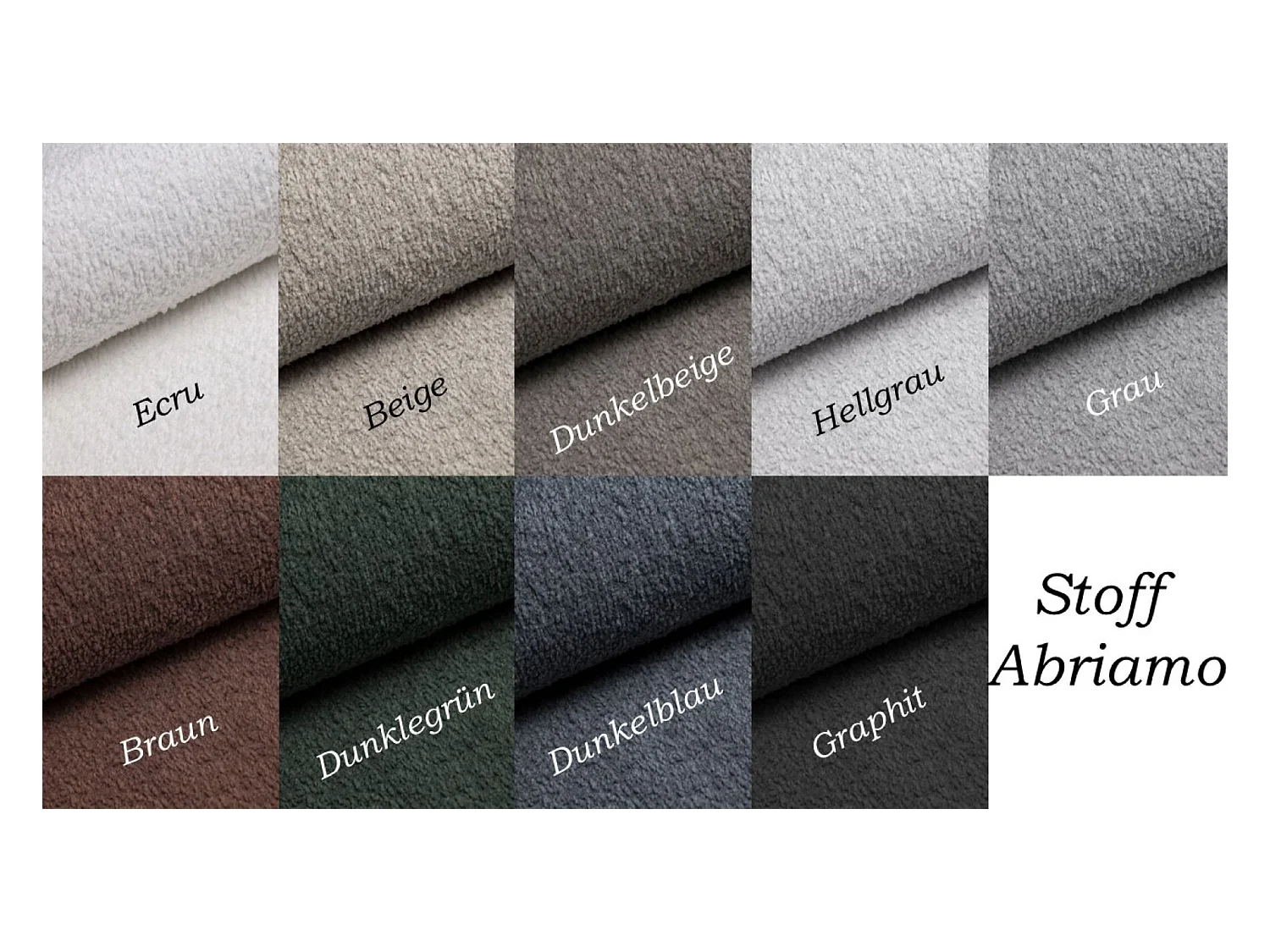 Ecksofa mit schlaffunktion und bettkasten, Sofa U-form, Couch U-form BEST stoff Abriamo Braun