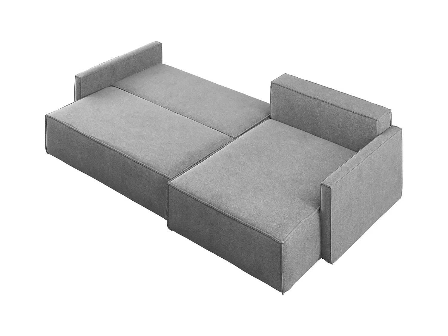 Schlafsofa Carlos L-Form, Ecksofa Mit Bettkasten Und Schlaffunktion Stoff Salvador Rechts Grau