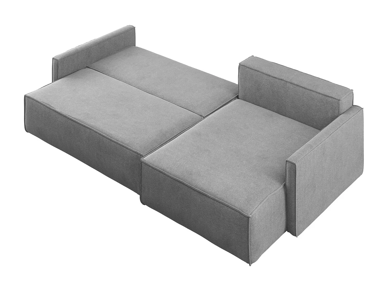 Schlafsofa Carlos L-Form, Ecksofa Mit Bettkasten Und Schlaffunktion Stoff Salvador Rechts Grau